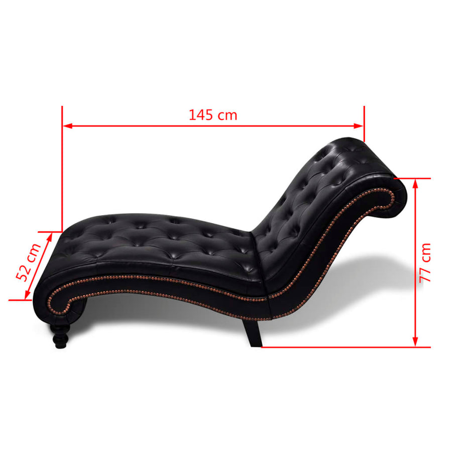 Chaise Longue Kunstleer Bruin