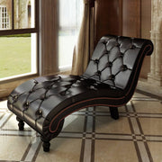 Chaise longue 145x52x77 cm kunstleer bruin