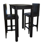Bartafel met 2 barkrukken 55x55x107 cm zwart