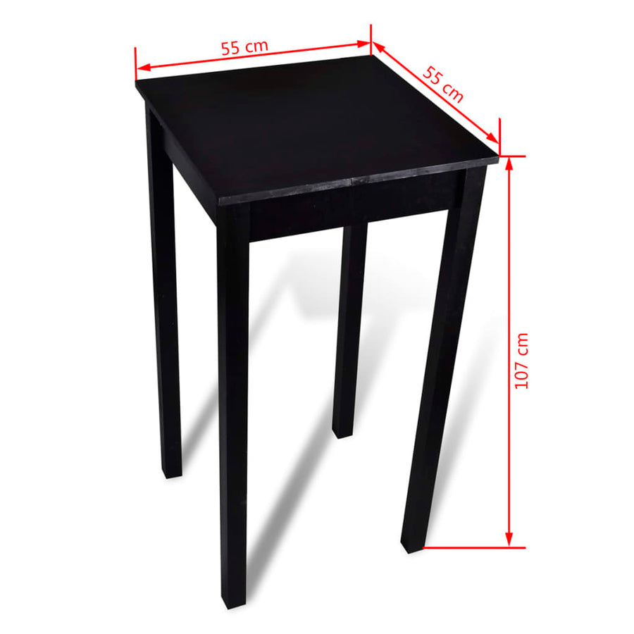 Bartafel Met Barkrukken Zwart 2 55 cm