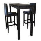 Bartafel met 2 barkrukken 115 cm zwart