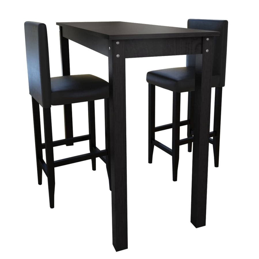 Bartafel Met Barkrukken Zwart 2 115 cm