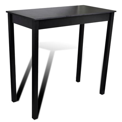 Bartafel Met Barkrukken Zwart 2 115 cm