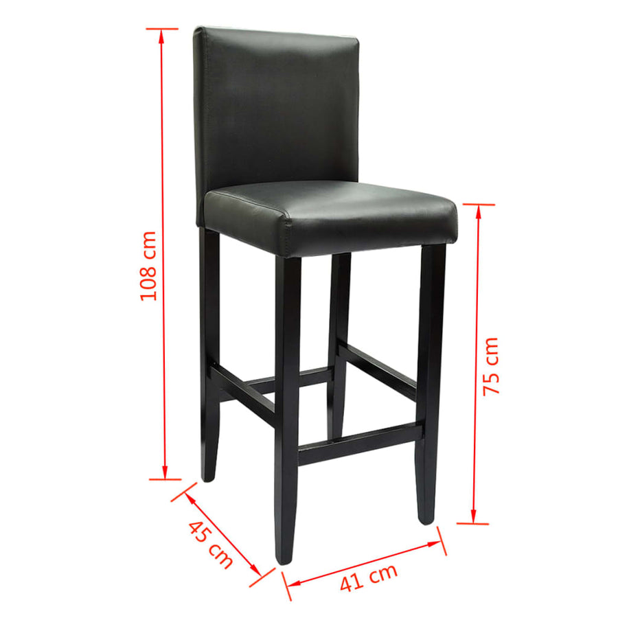 Bartafel Met Barkrukken Zwart 2 115 cm