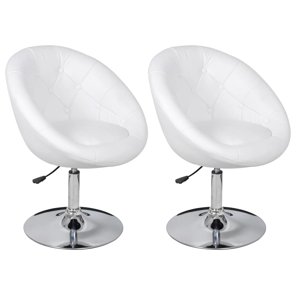 Barstoelen Kunstleer 2 Wit