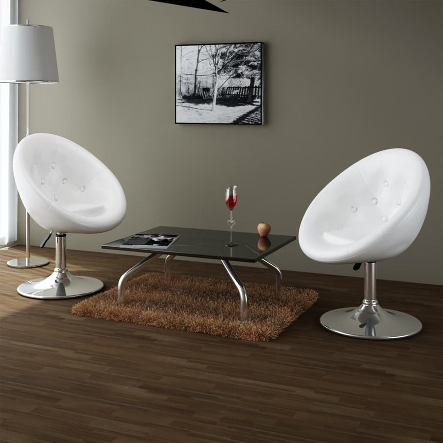 Barstoelen Kunstleer 2 Wit