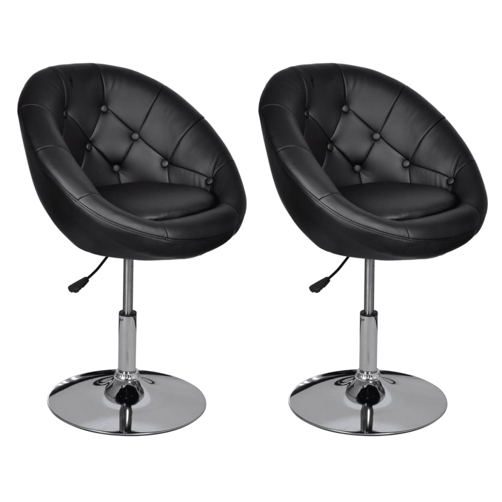 Barstoelen Kunstleer 2 Zwart