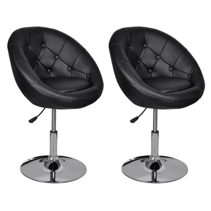 Barstoelen Kunstleer 2 Zwart