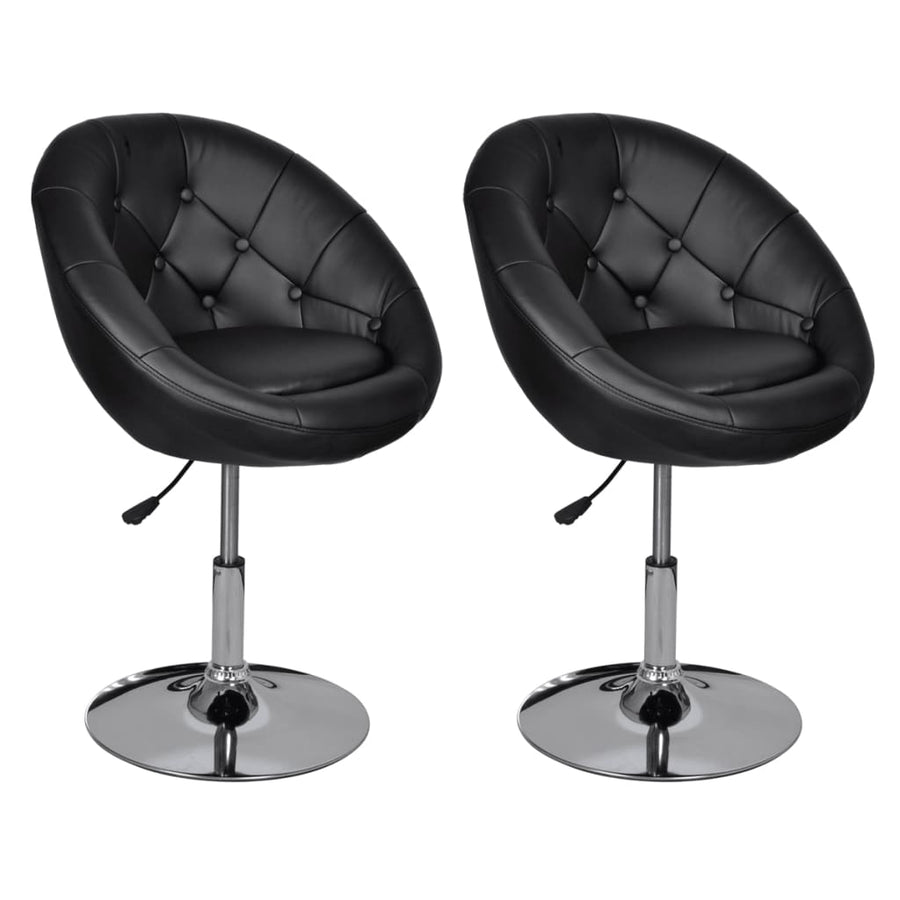 Barstoelen Kunstleer 2 Zwart