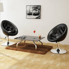 Bar stools 2 pc artificial leather black