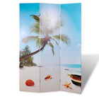 Folding room divider beach 120x170 cm