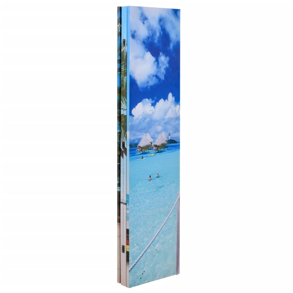 Kamerscherm Inklapbaar Strand 160X170 Cm 4 Blauw