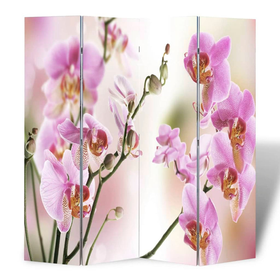 Kamerscherm Inklapbaar Bloem 160X170 Cm 4 Roze