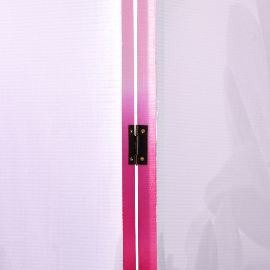 Kamerscherm Inklapbaar Bloem 160X170 Cm 4 Roze