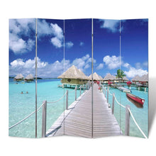 Kamerscherm Inklapbaar Strand 200X170 Cm 5 Blauw