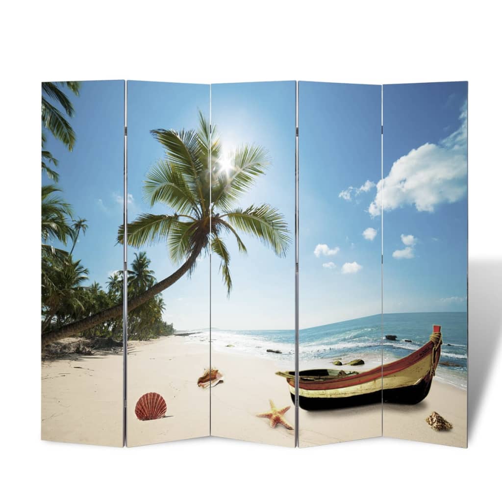 Kamerscherm Inklapbaar Strand 200X170 Cm 5 Blauw