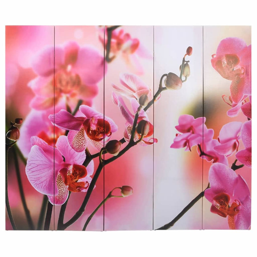 Kamerscherm Inklapbaar Bloem 200X170 Cm 5 Roze