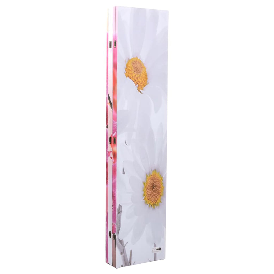 Kamerscherm Inklapbaar Bloem 200X170 Cm 5 Roze