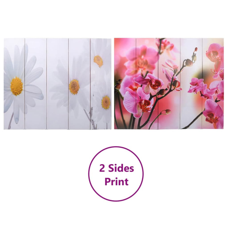 Kamerscherm Inklapbaar Bloem 200X170 Cm 5 Roze