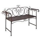 Garden bench 132 cm steel antique brown
