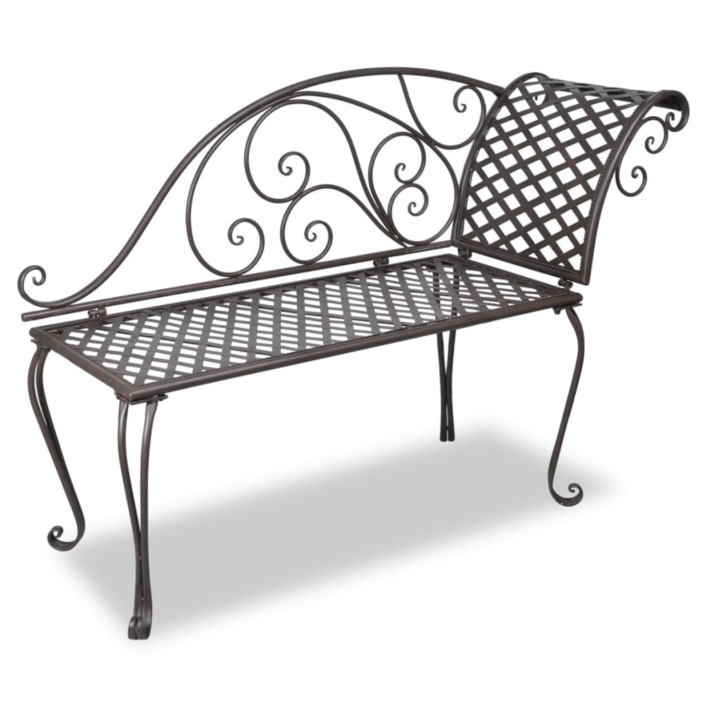 Chaise Longue 28 Cm Staal Antiek Bruin