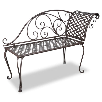 Chaise Longue 28 Cm Staal Antiek Bruin