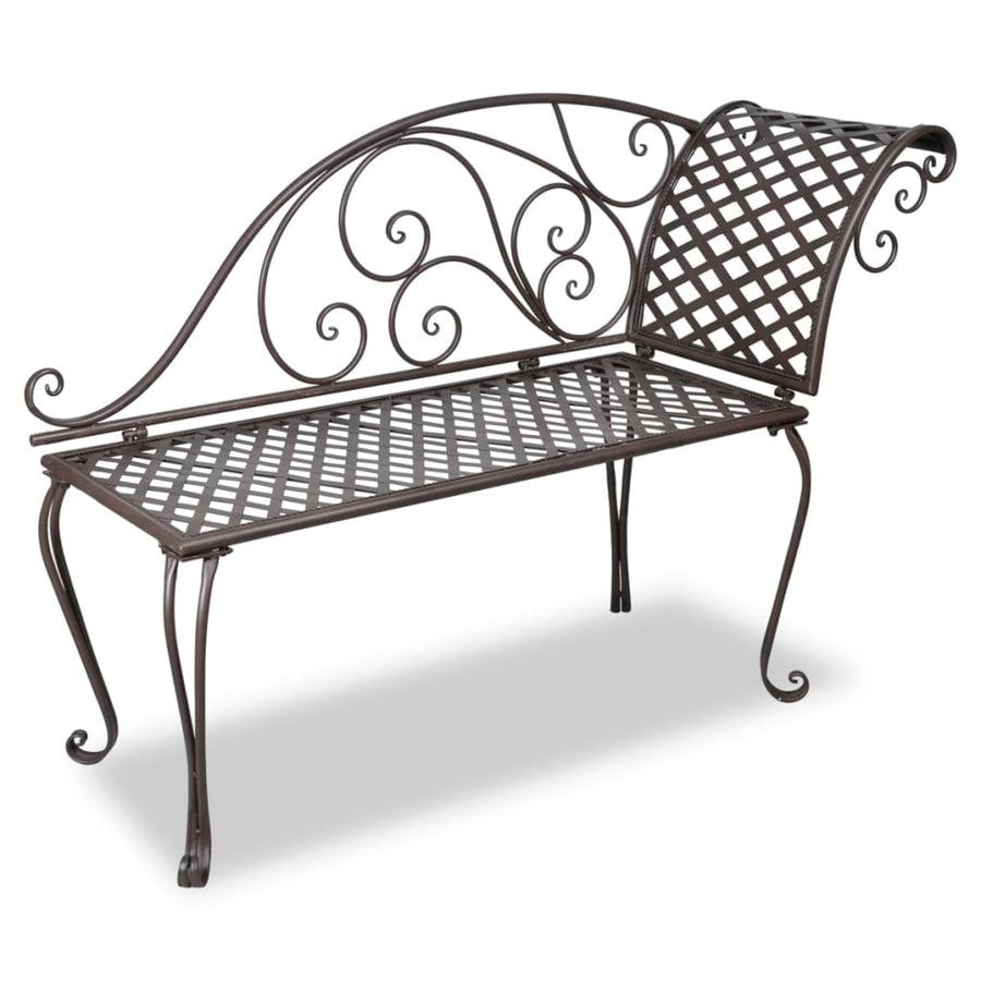 Chaise Longue 28 Cm Staal Antiek Bruin