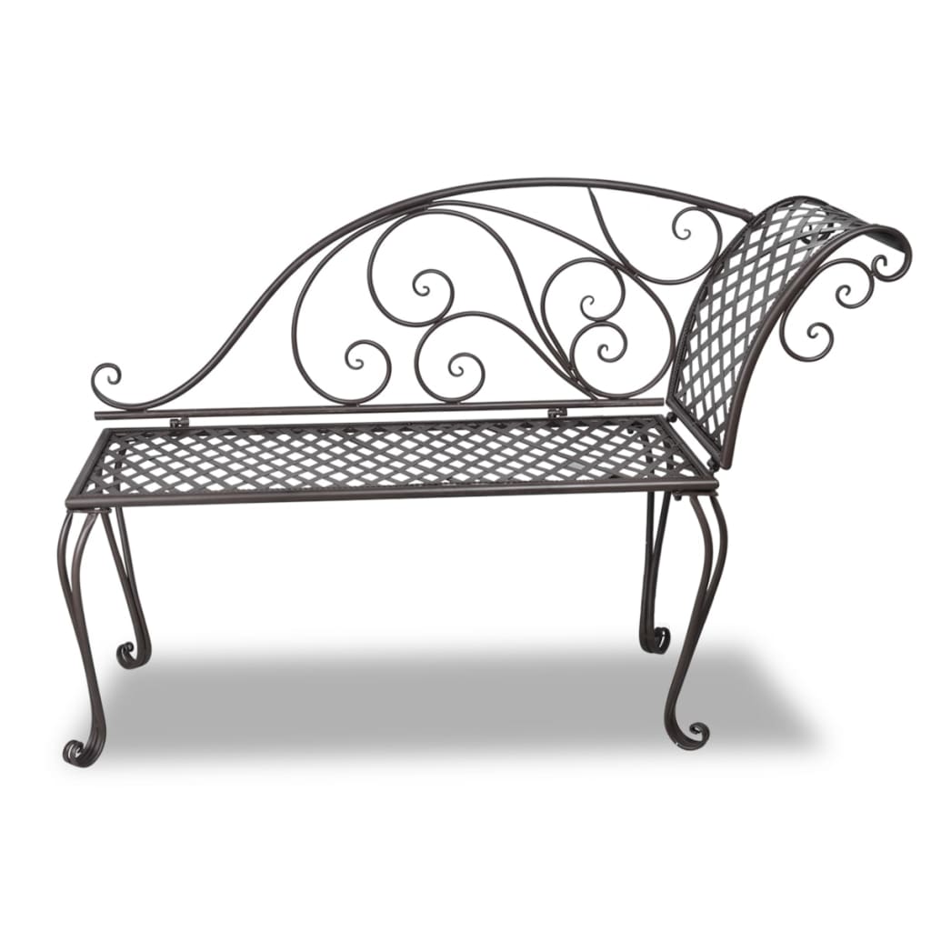 Chaise Longue 28 Cm Staal Antiek Bruin