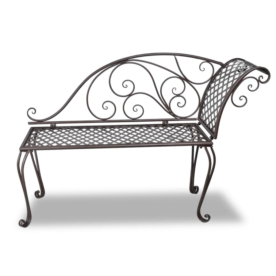 Chaise Longue 28 Cm Staal Antiek Bruin