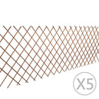 Garden trellis 5 pcs 180x90 cm willow