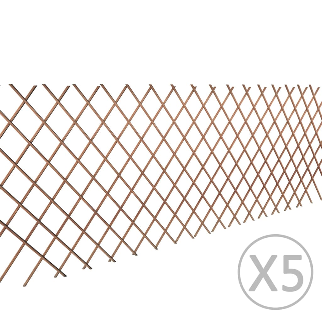 Tuinlatwerk 5 st 180x90 cm wilg