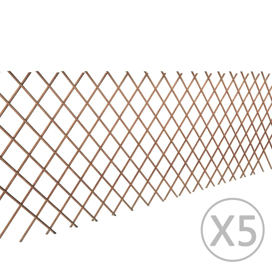 Tuinlatwerk 5 st 180x90 cm wilg