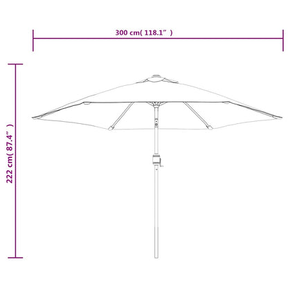 Parasol Met Stalen Paal 3 M Groen