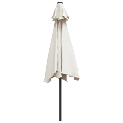 Parasol Met Stalen Paal 3 M Zand Wit