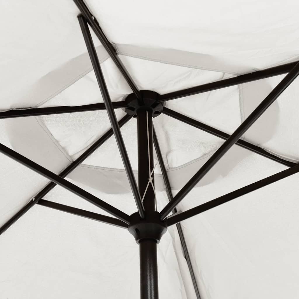 Parasol Met Stalen Paal 3 M Zand Wit