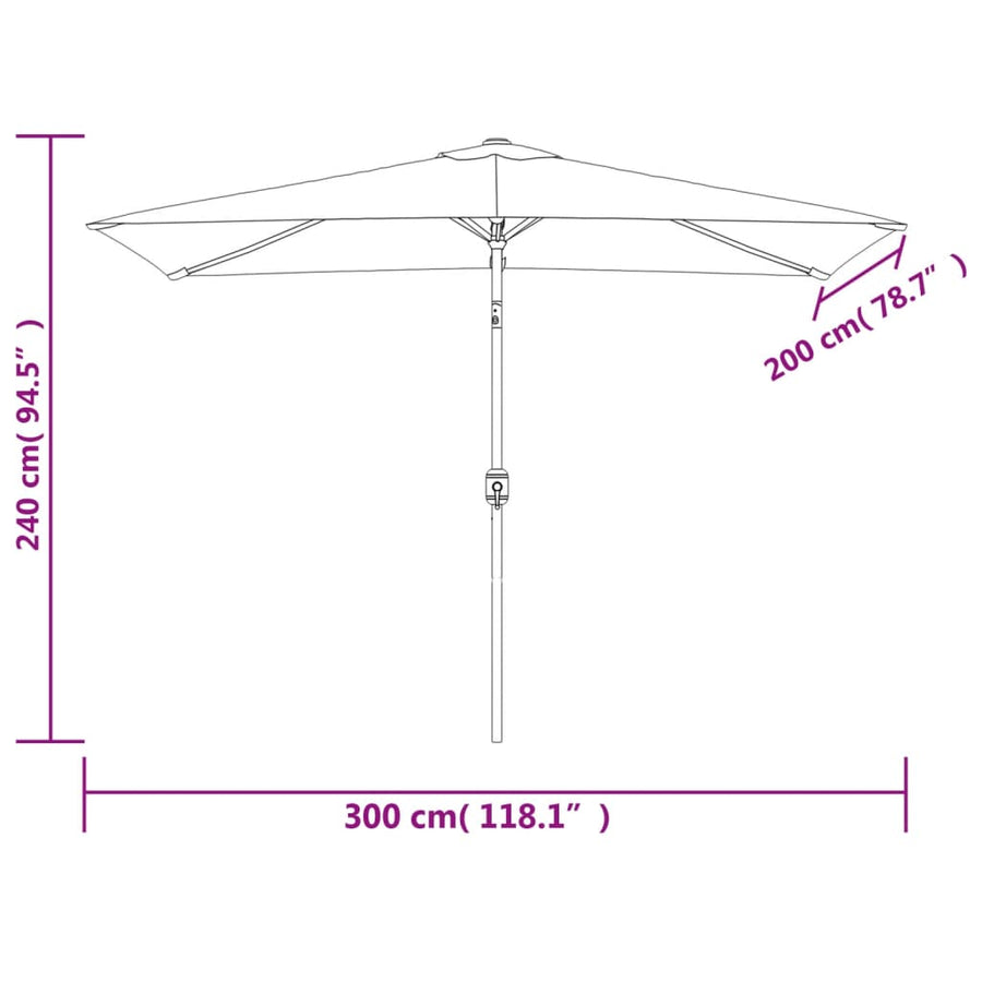 Parasol Rechthoekig 200X300 Cm Groen