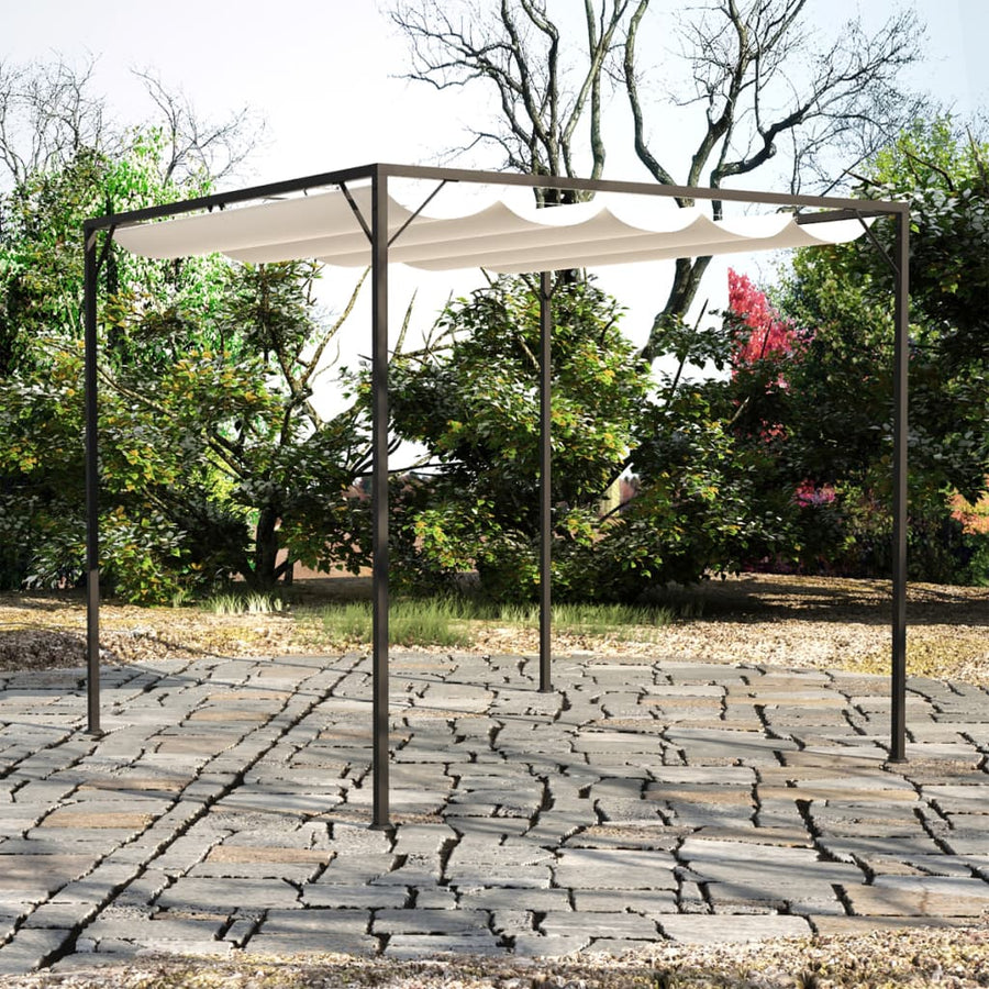 Tuinpaviljoen Met Inschuifbaar Dak Wit
