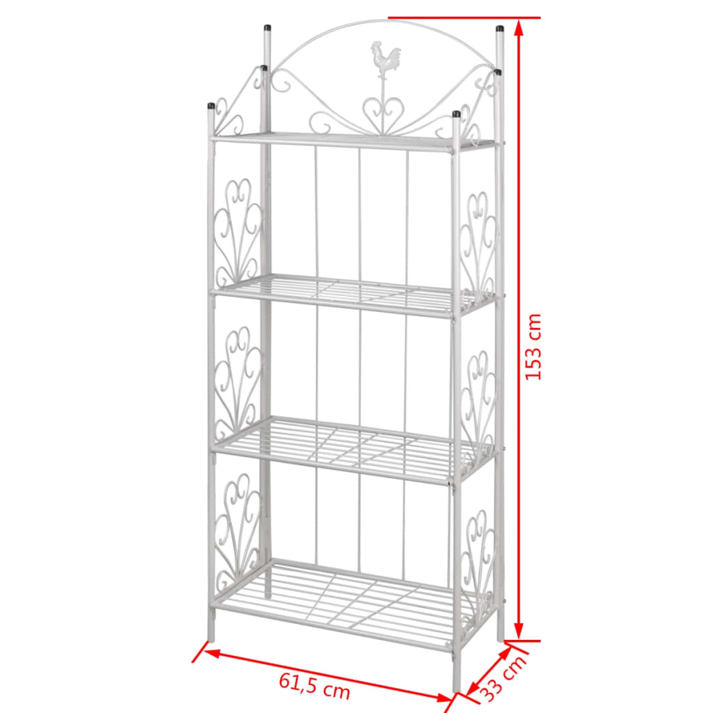 Vierkant Plantenrek Maria () Wit