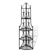 Plantenrek hoek 160 cm staal zwart