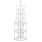 Plantenrek hoek 160 cm wit staal