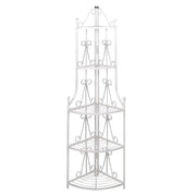 Plantenrek hoek 160 cm wit staal