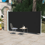 Uittrekbaar windscherm 160x300 cm zwart