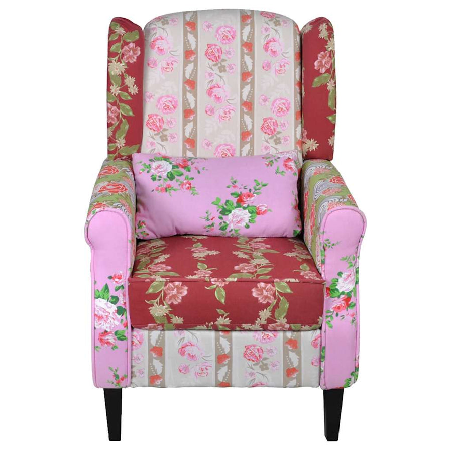 Fauteuil met patchwork ontwerp stof
