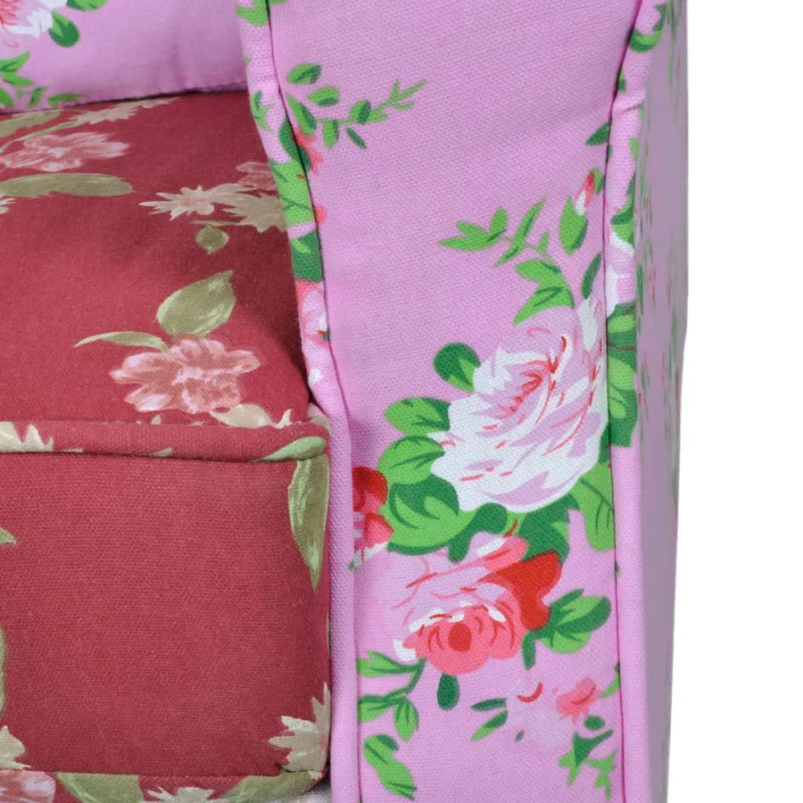 Fauteuil met patchwork ontwerp stof