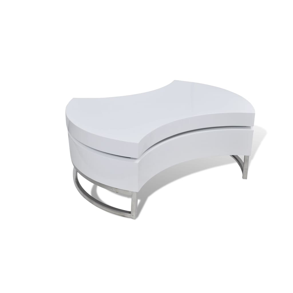 Salontafel Met Aanpasbare Vorm Hoogglans Wit