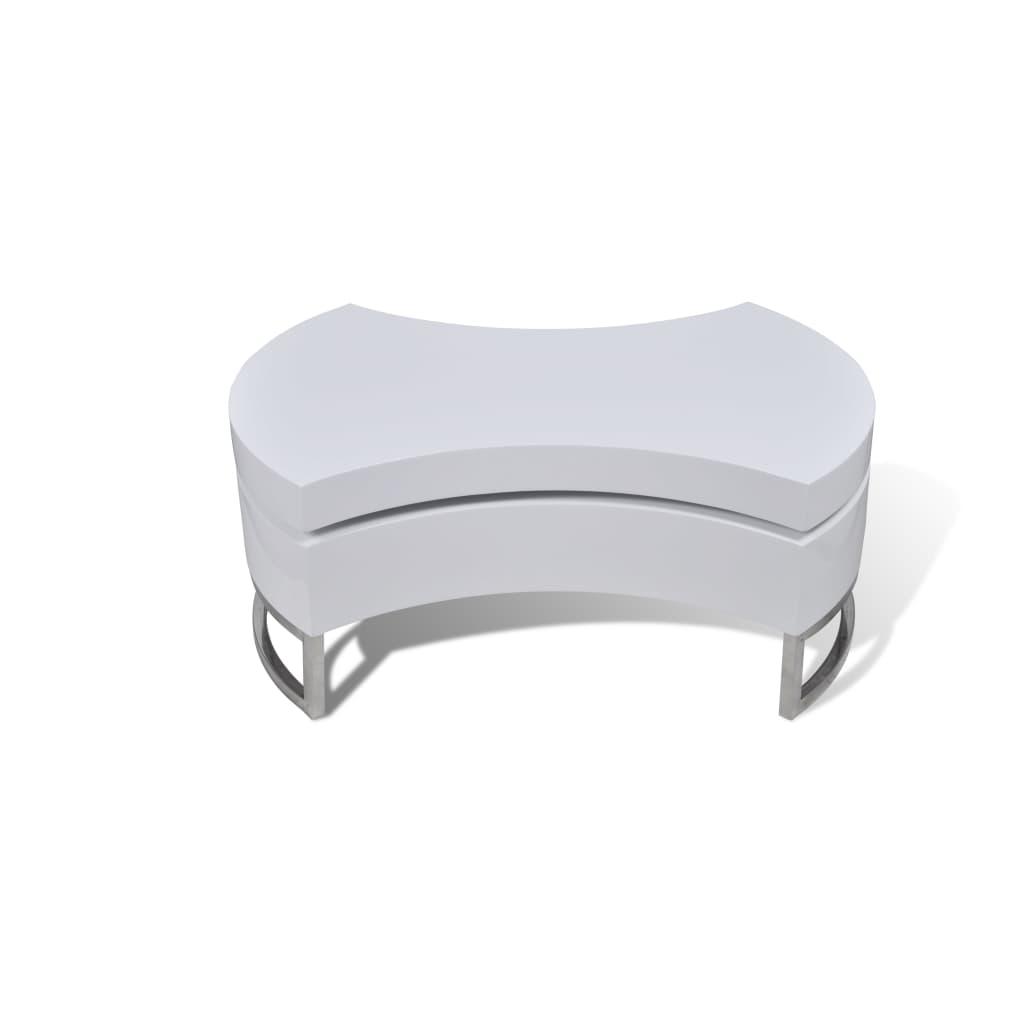 Salontafel Met Aanpasbare Vorm Hoogglans Wit