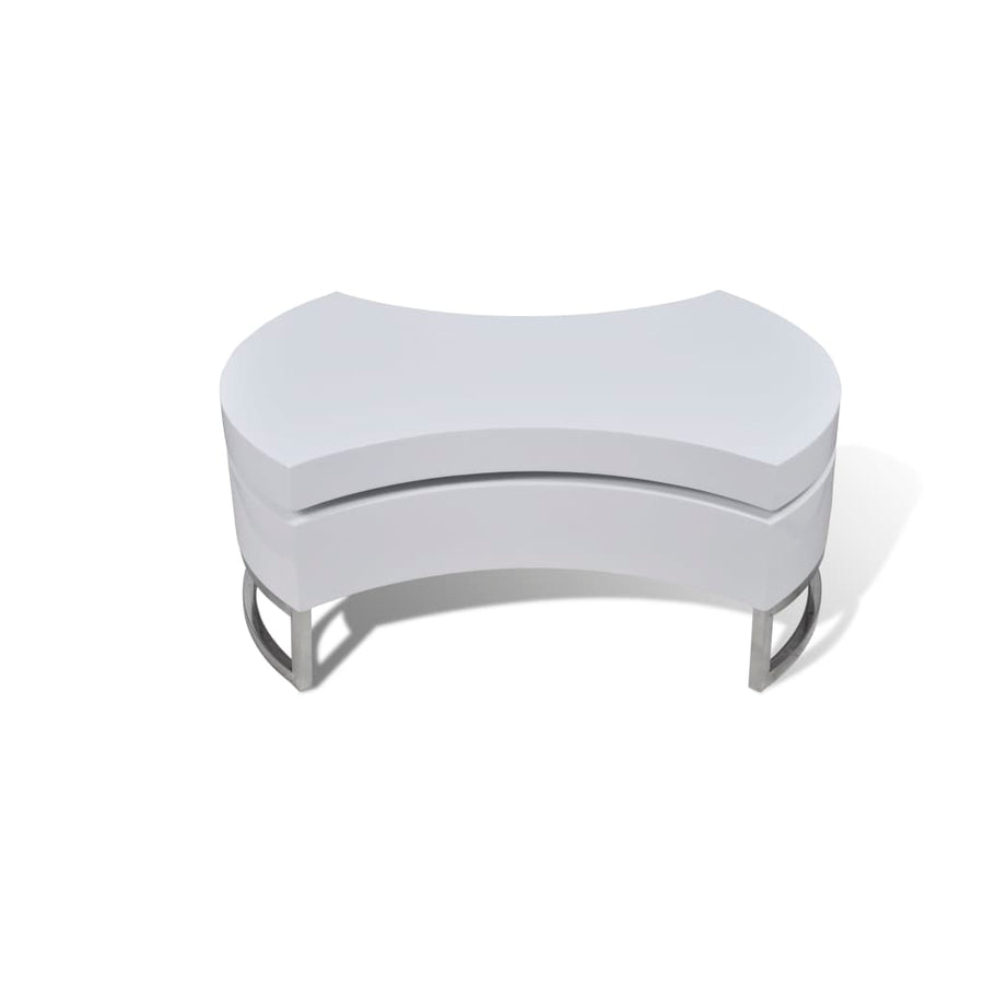 Salontafel Met Aanpasbare Vorm Hoogglans Wit