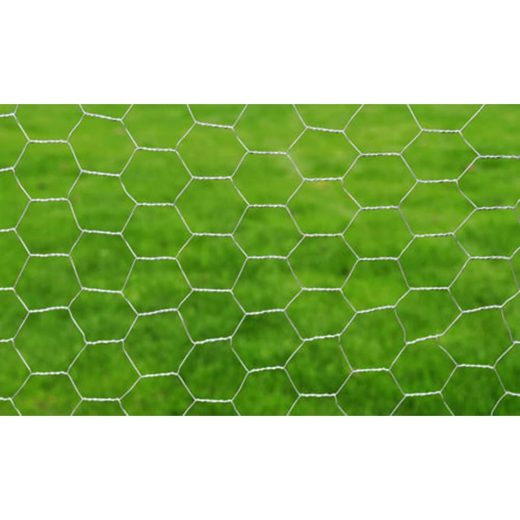 Kippengaas 25x0,5 m gegalvaniseerd staal zilverkleurig 0.5 m
