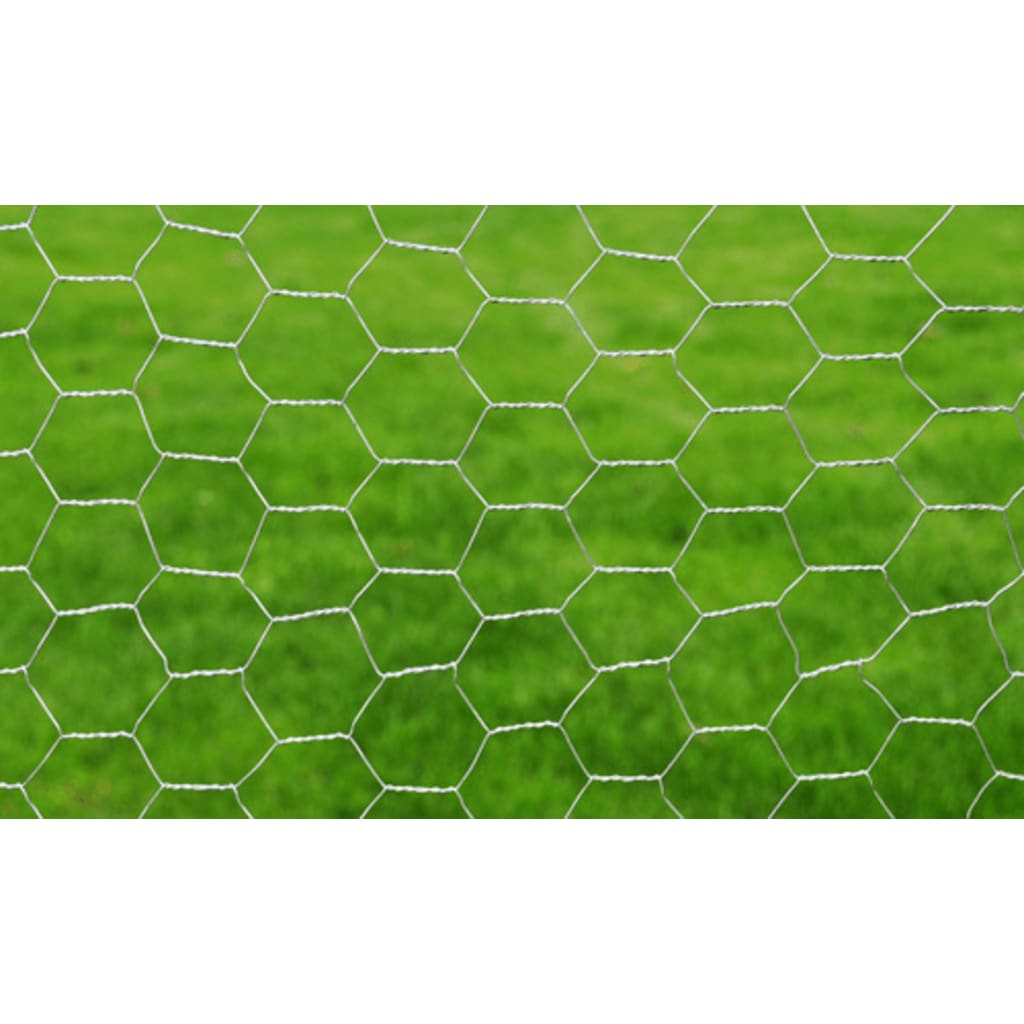 Kippengaas 25X0,5 M Gegalvaniseerd Staal Kleurig Zilver 0.5 m