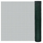 Chicken wire 10x1 m galvanized steel with PVC coating green